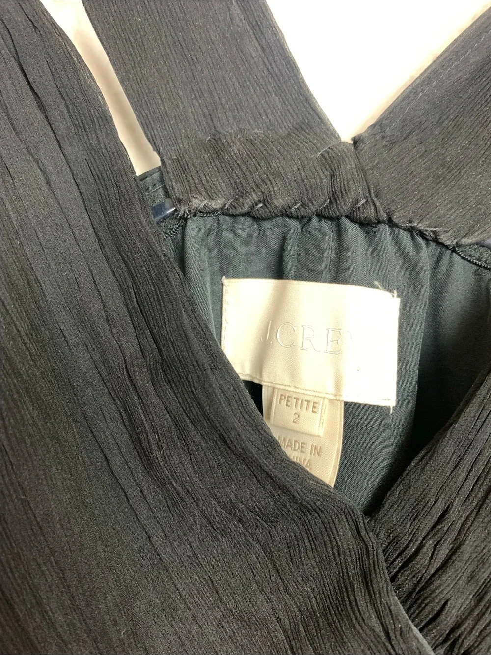 J.Crew black Anabel Long Dress chiffon silk size 2 petite
